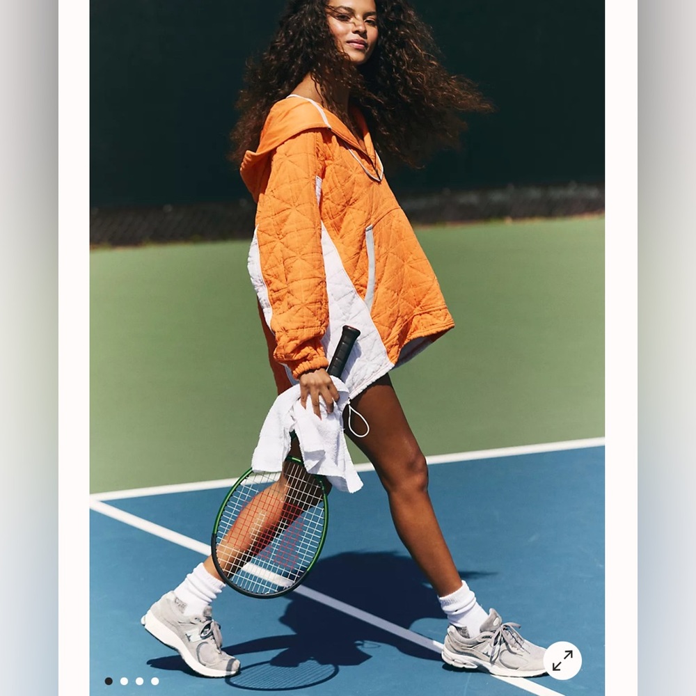 FP Movement by Free People Orange and White Swim Coverup